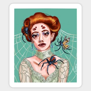 Edwardian Elegance with a Web of Secrets Sticker